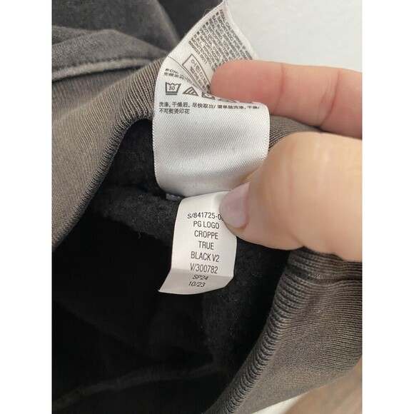 GAP Womens Crop Logo Hoodie Faded Black XSmall - Picture 12 of 14